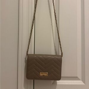 Bebe tan crossbody bag